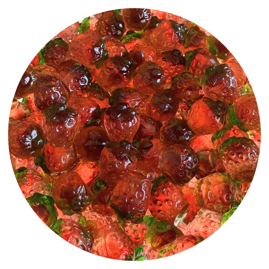 3D Strawberry Gummies, 375 Grams