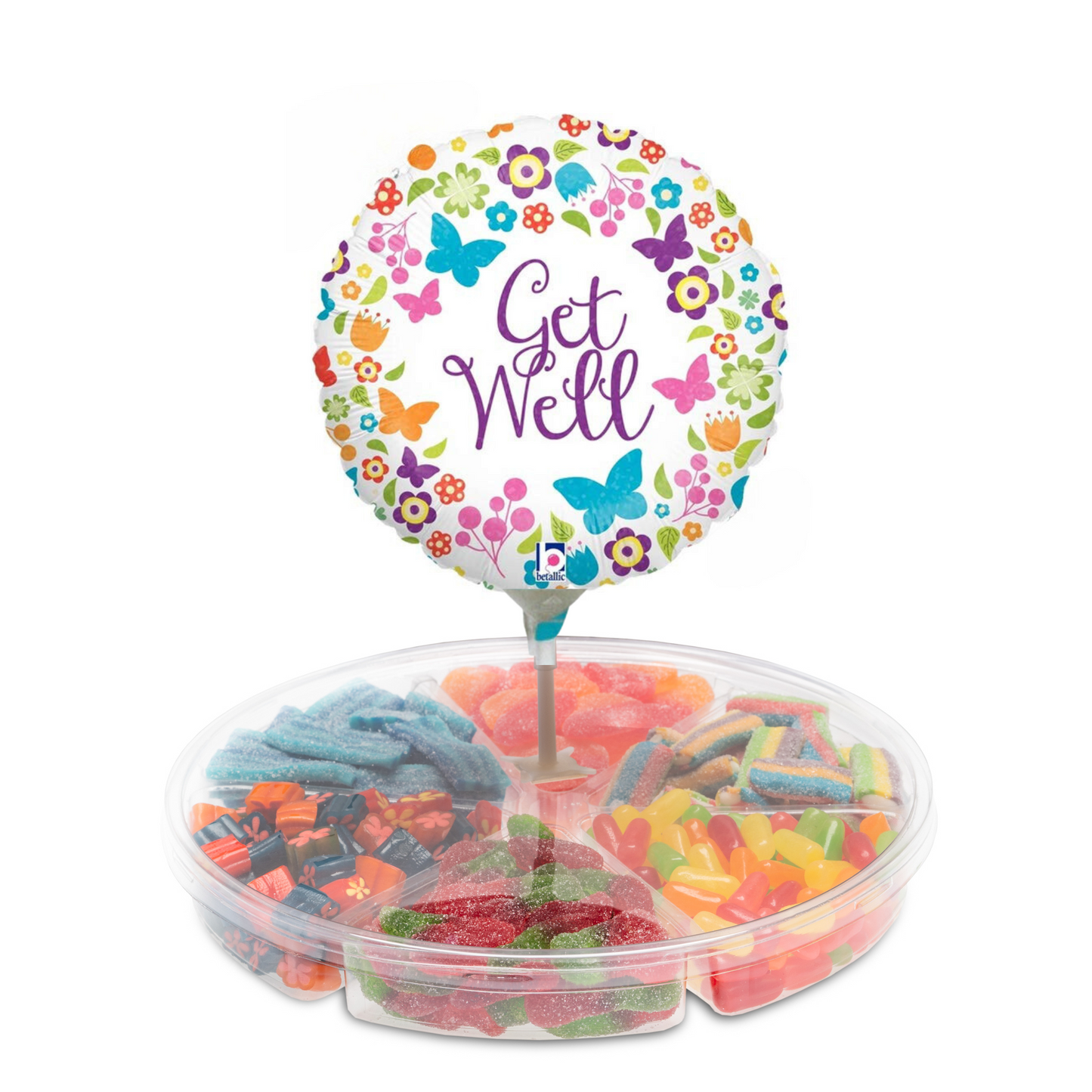 Medium Platter with Get Well Balloon