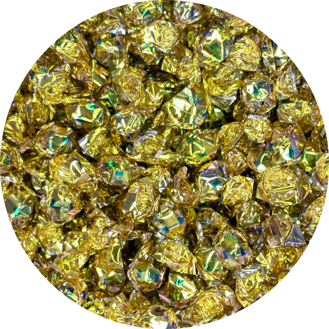 Passion Fruit Fantasy Gold Wrapped Zazers, 300 grams