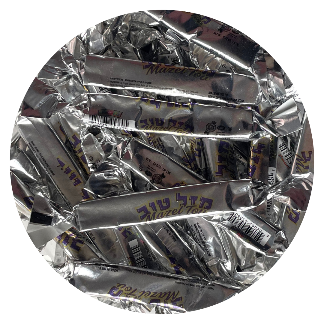 Zazers Mazel Tov Chewy Sticks, Green Apple, 235 grams