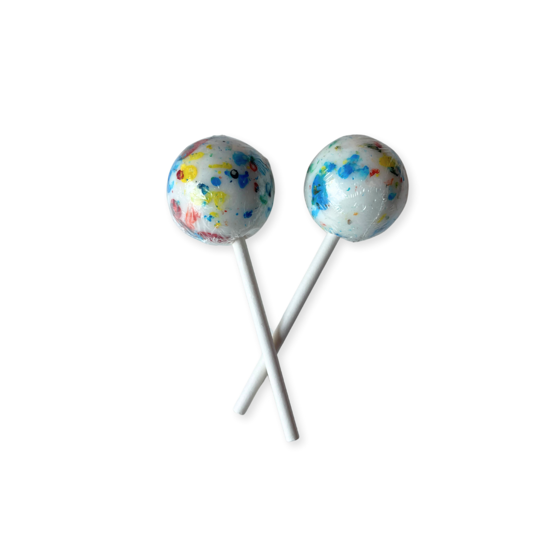 Speckled Jawbreakers On A Stick (1 3/4 inch), Sold Indiviually