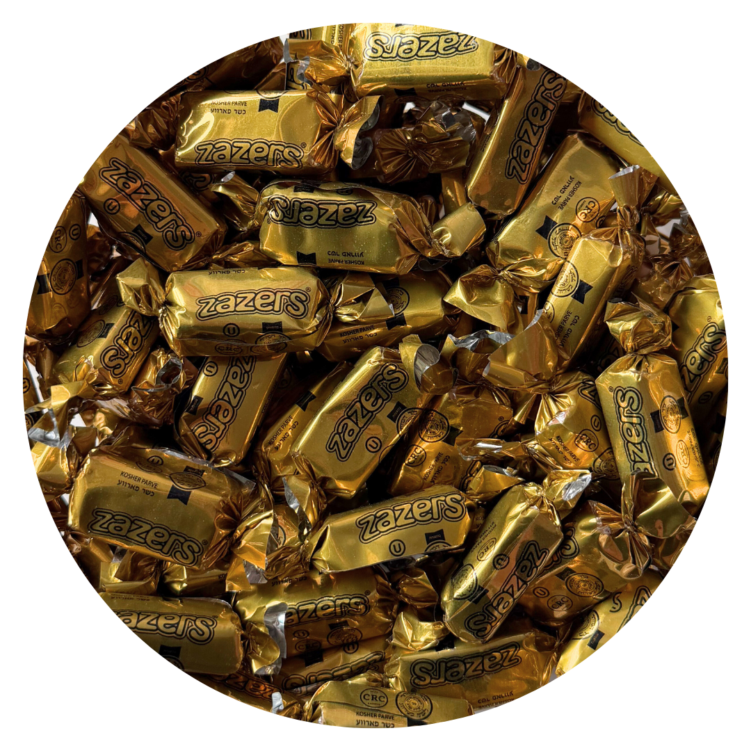 Gold Wrapped Zazers Taffy (Peach)