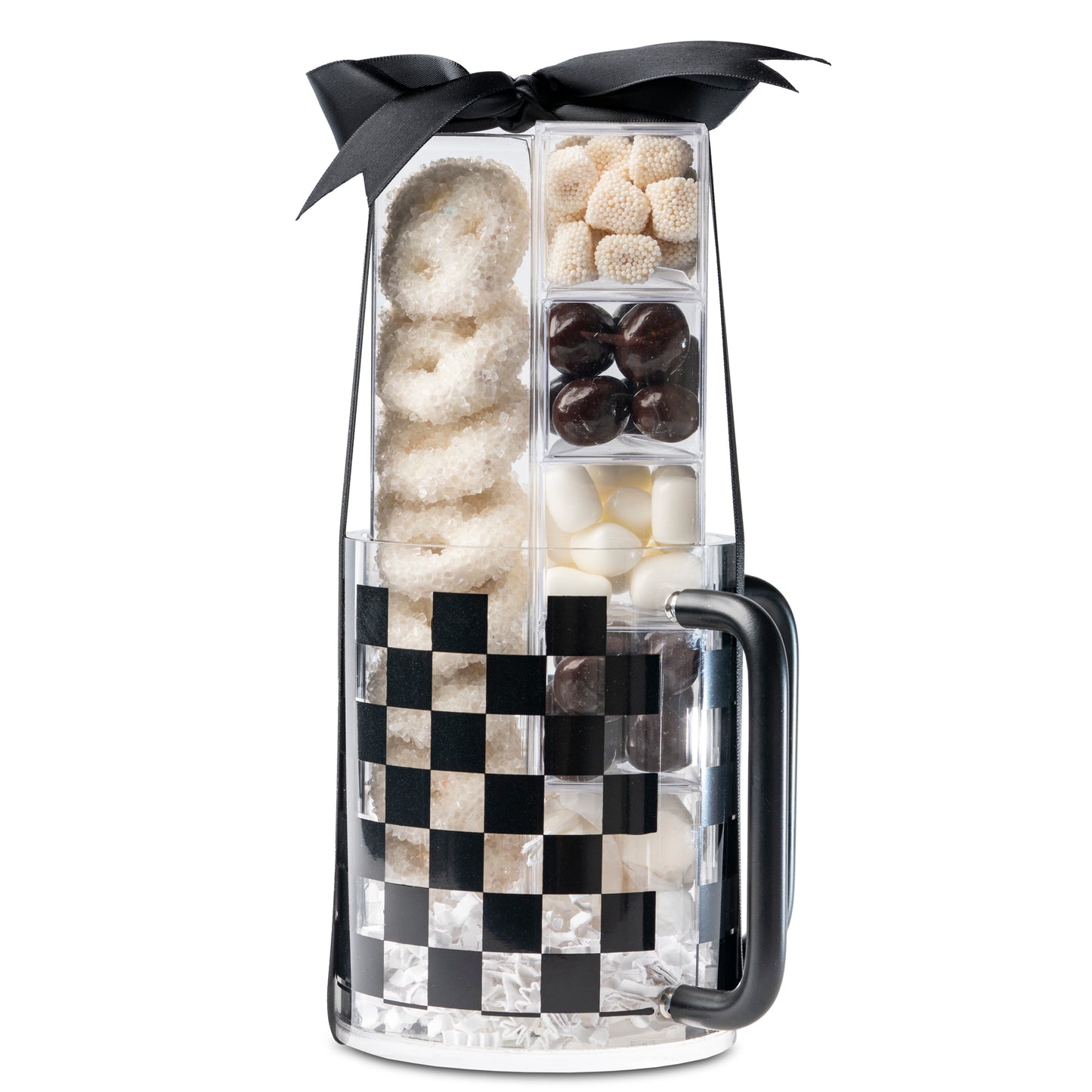 Checkered Acrylic Washing Cup with Treats