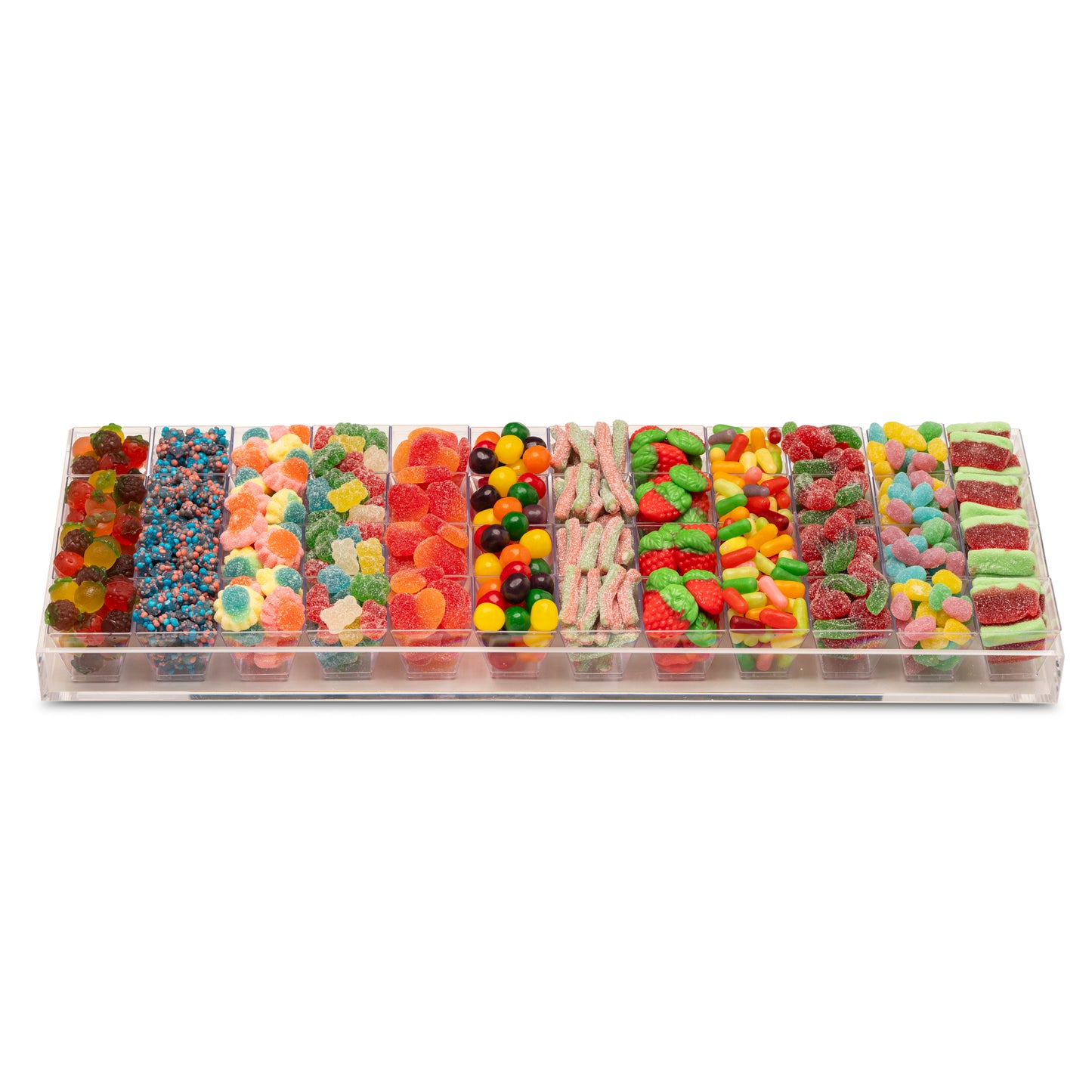 Acrylic Tray with Candy, 48 Mini Cups