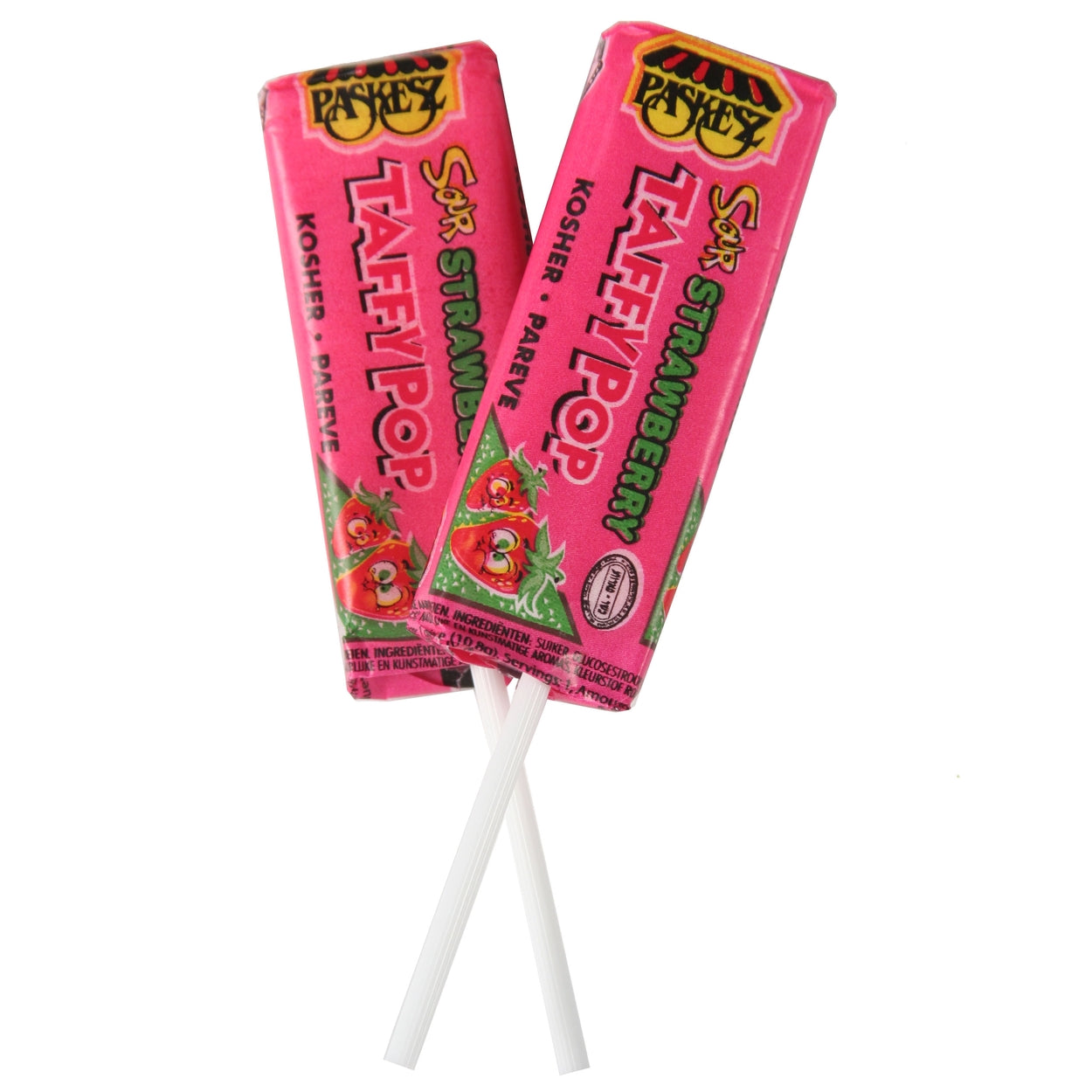 Paskesz Sour Strawberry Taffy Pop