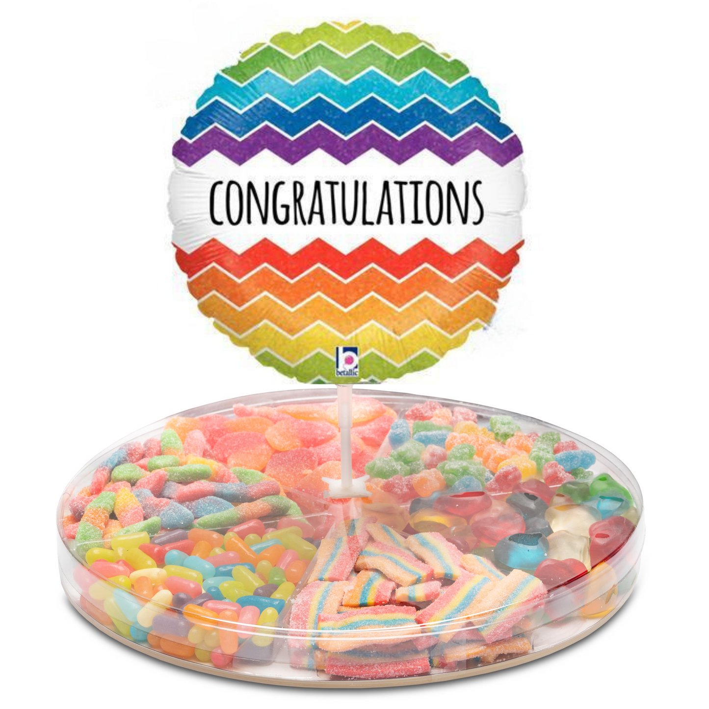 Large Platter with Congratulations Balloon