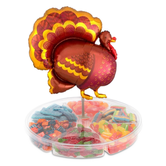 Medium Platter with Thanksgiving Balloon