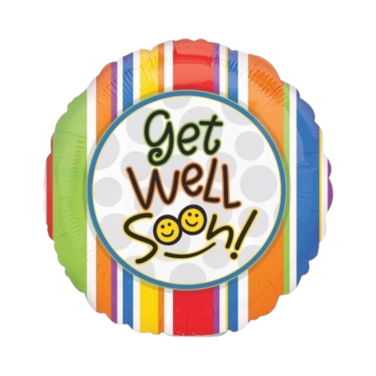 Get Well Soon Balloon, Striped