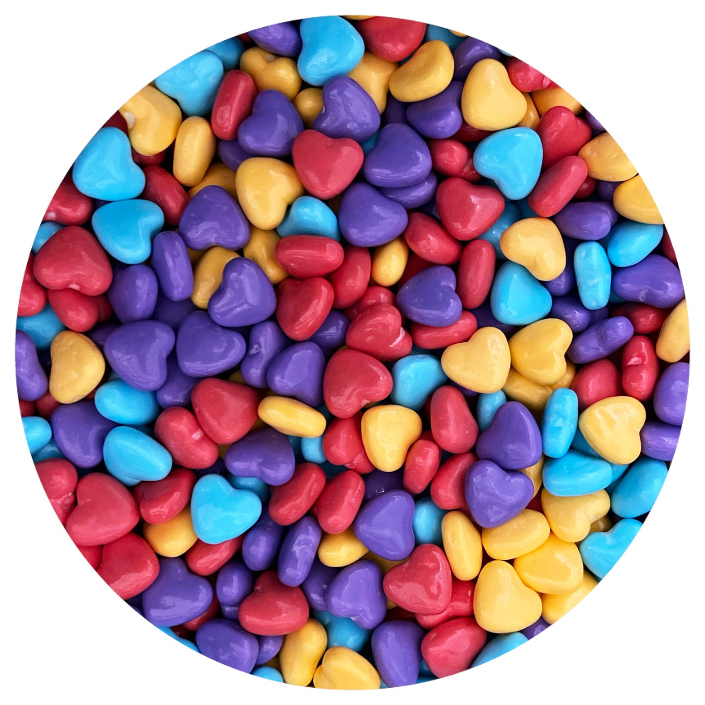 Multicoloured Pressed Candy Hearts