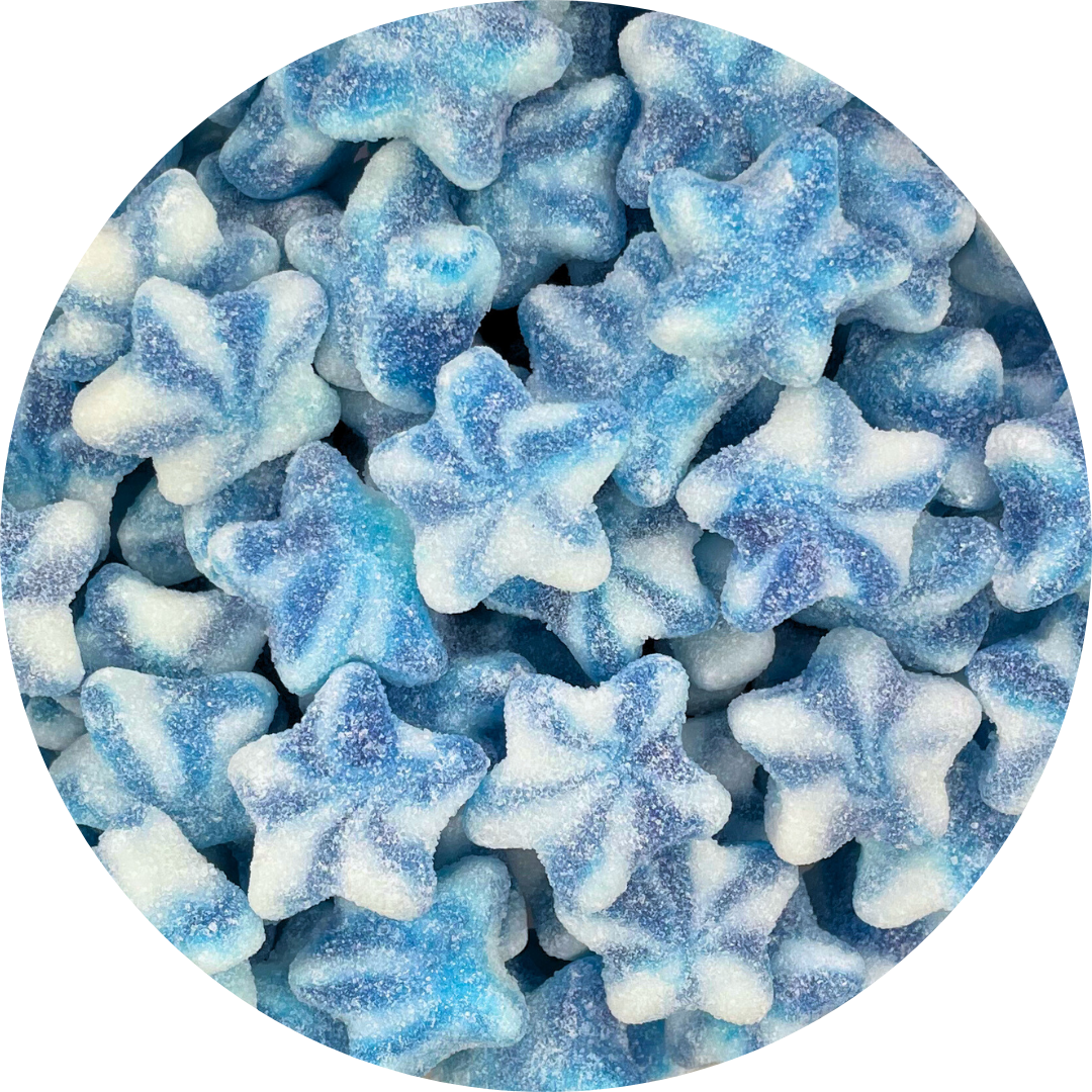 Blue and White Star Gummies