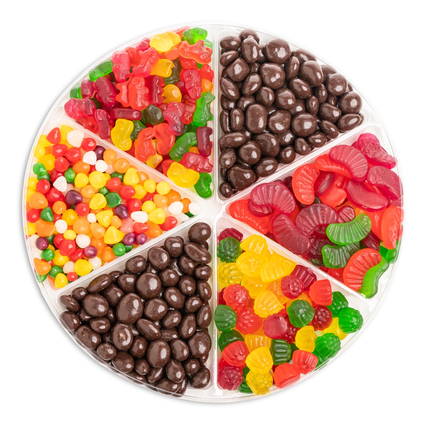 Large 6 Section Tray, Pesach Candy and Chocolate