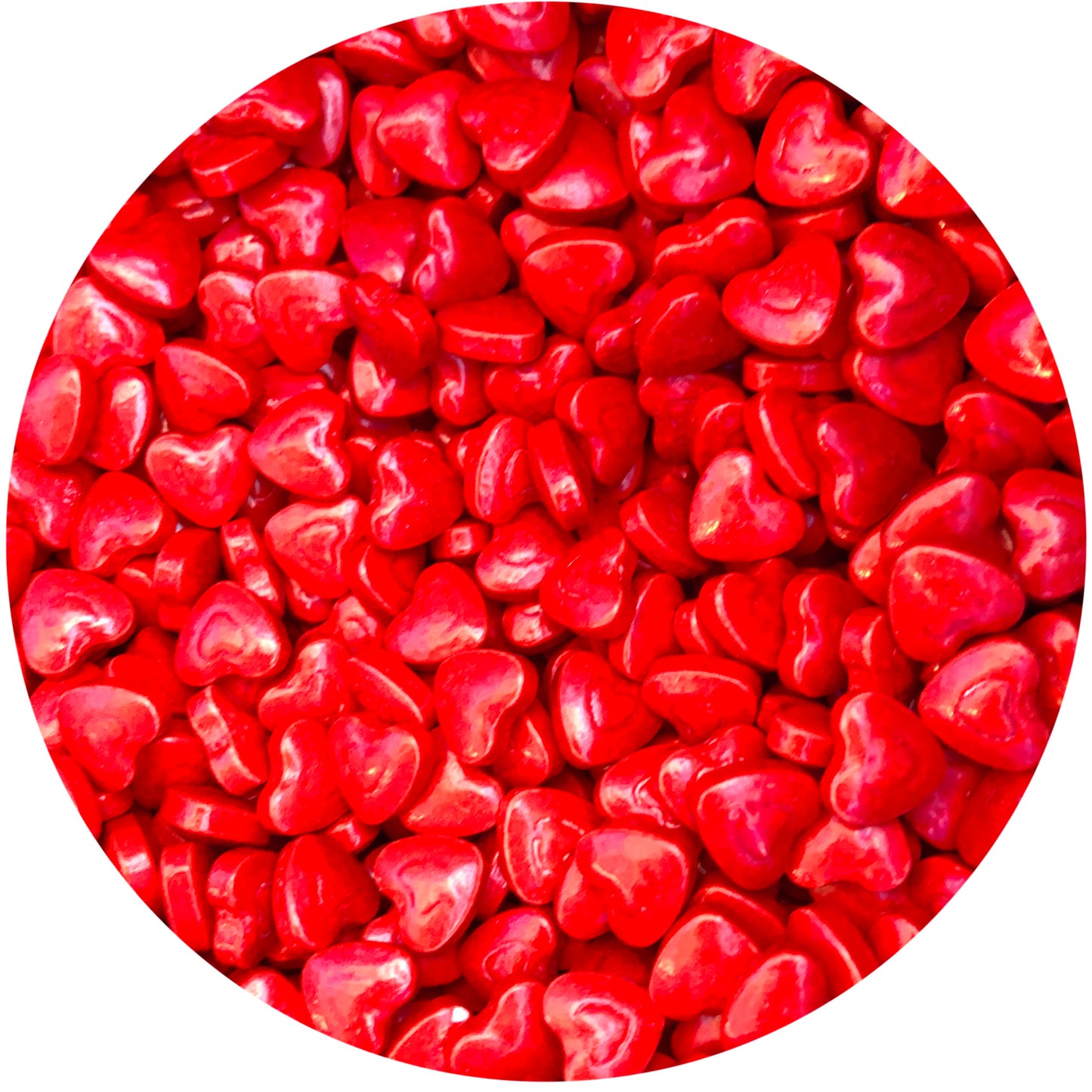 Red Pressed Candy Hearts