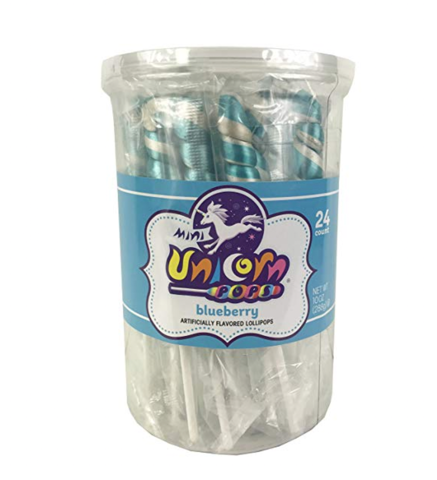 Light Blue Mini Unicorn Lollipop, Single Lollipop