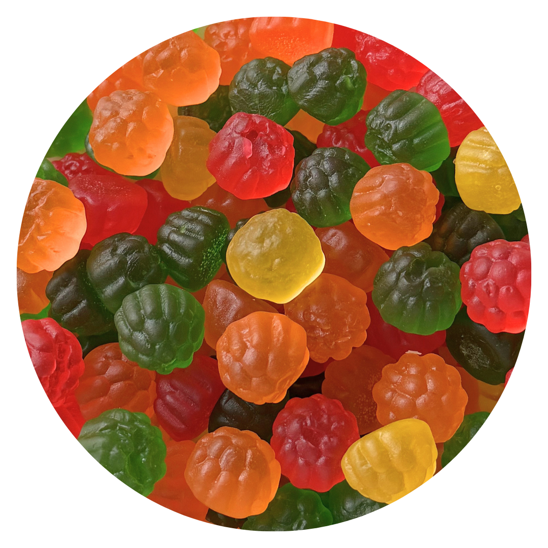 Jelly Shaped Raspberries, 1 Pound