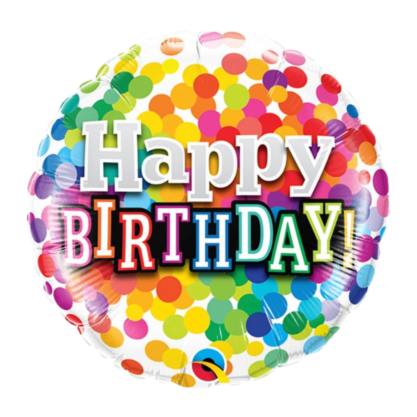 Happy Birthday Balloon - Colourful Dots