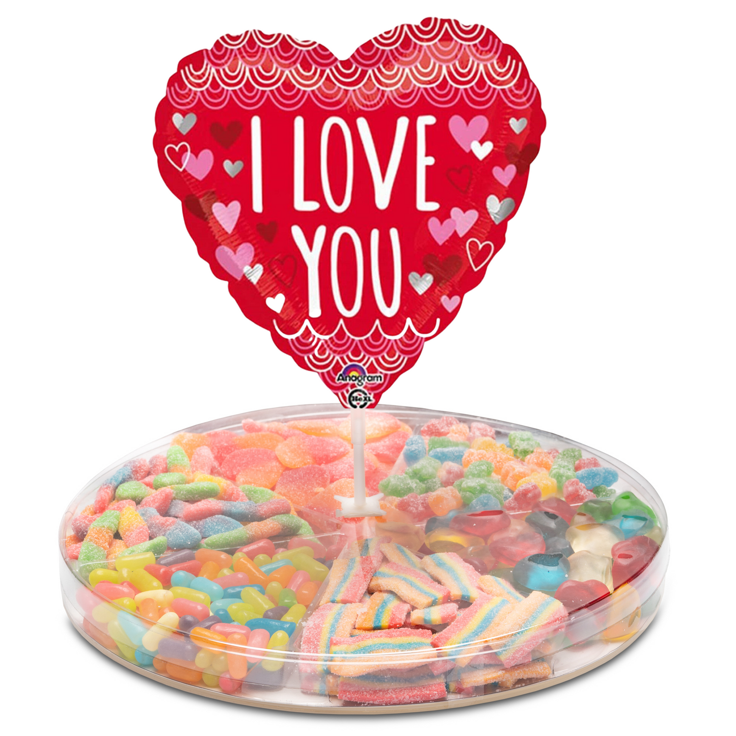 Large Platter with I Love You Balloon