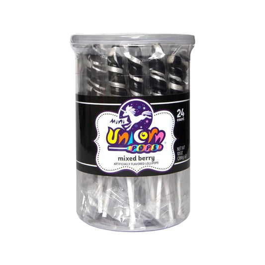 Black Mini Unicorn Lollipop, Single Lollipop