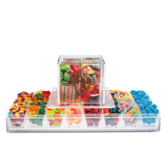 Acrylic Tray and Tefillin Box with Candy, Mini Cups