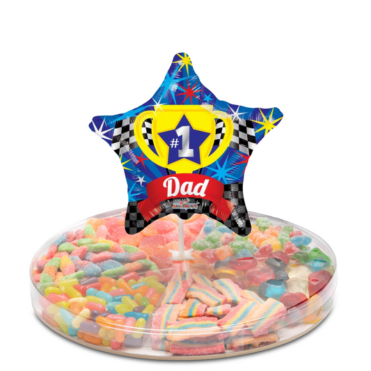 Large Platter with Best Dad Balloon