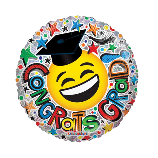 Congrats Grad!  Balloon - Happy Emoji