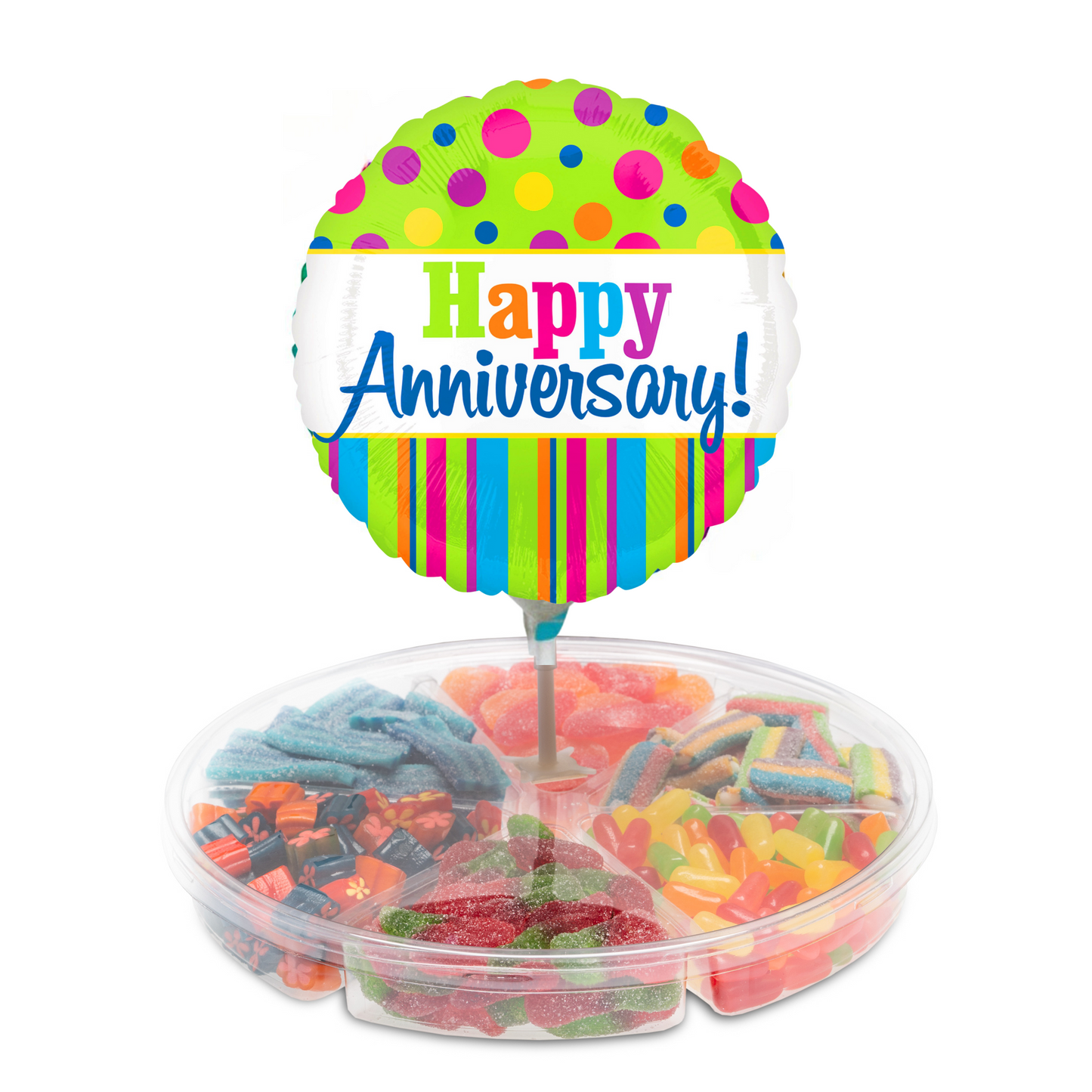 Medium Platter with Happy Anniversary Balloon