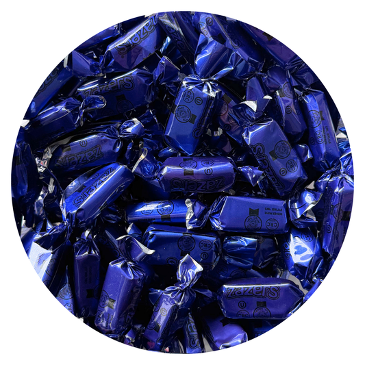 Dark Blue Wrapped Zazers Taffy (Tutti Frutti)