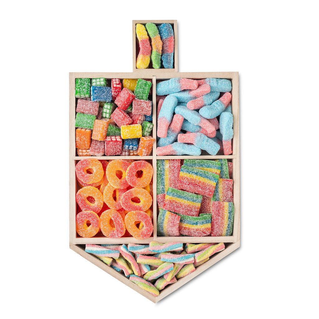 Wooden Dreidel Platter, Choose Your Own Candy