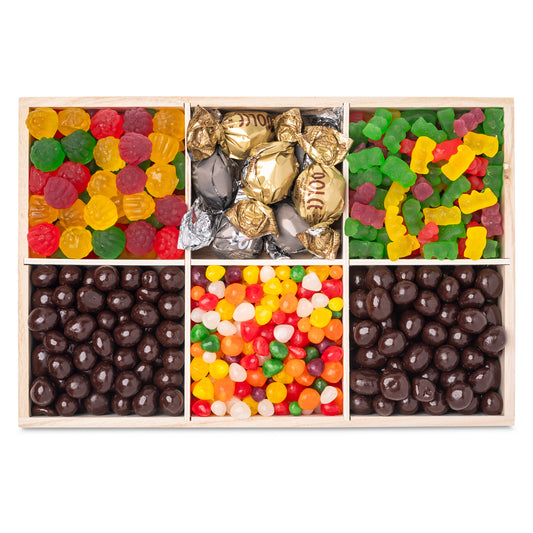 Medium Wooden Tray, Pesach Candy and Chocolate