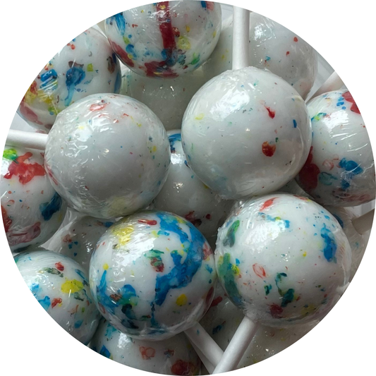 Speckled Jawbreakers On A Stick (1 3/4 inch), Sold Indiviually