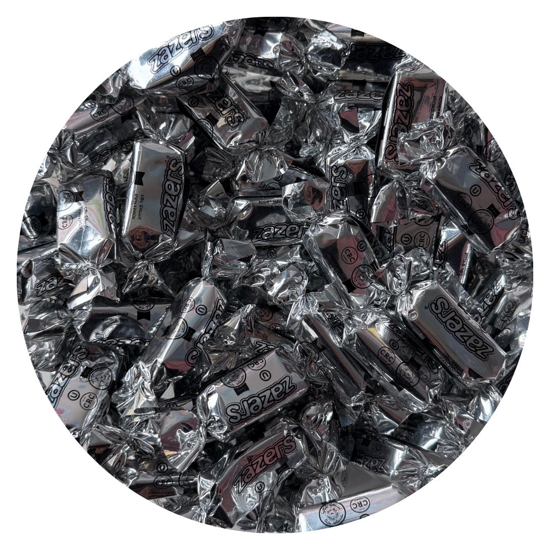 Silver Wrapped Long Zazers Taffy (Green Apple)