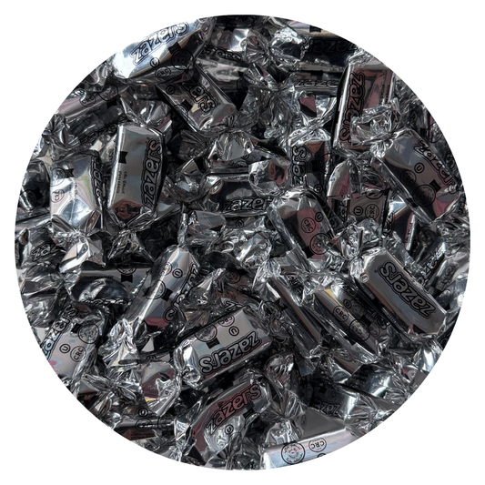 Silver Wrapped Long Zazers Taffy (Green Apple)