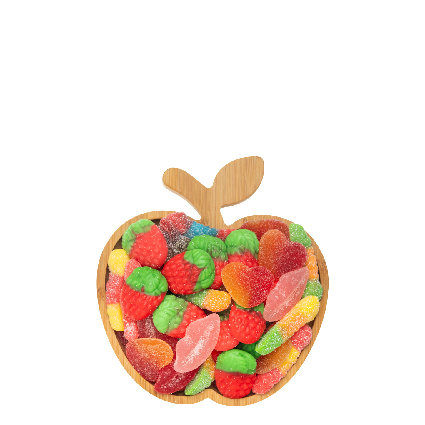 Small Wood Apple Tray, Colourful Candy