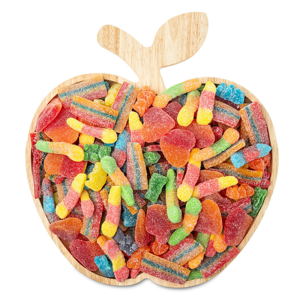 Wood Apple Tray, Colourful Candy