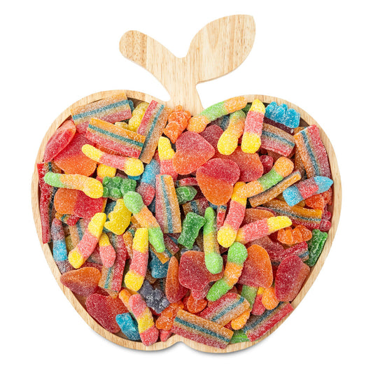 Wood Apple Tray, Colourful Candy