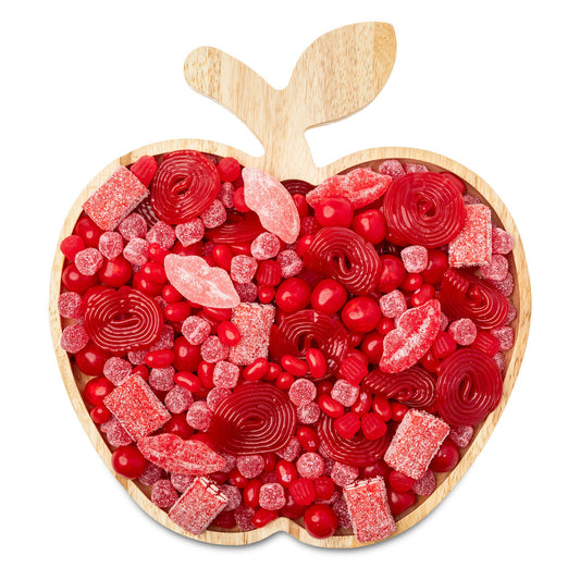 Wood Apple Tray, Red Candy