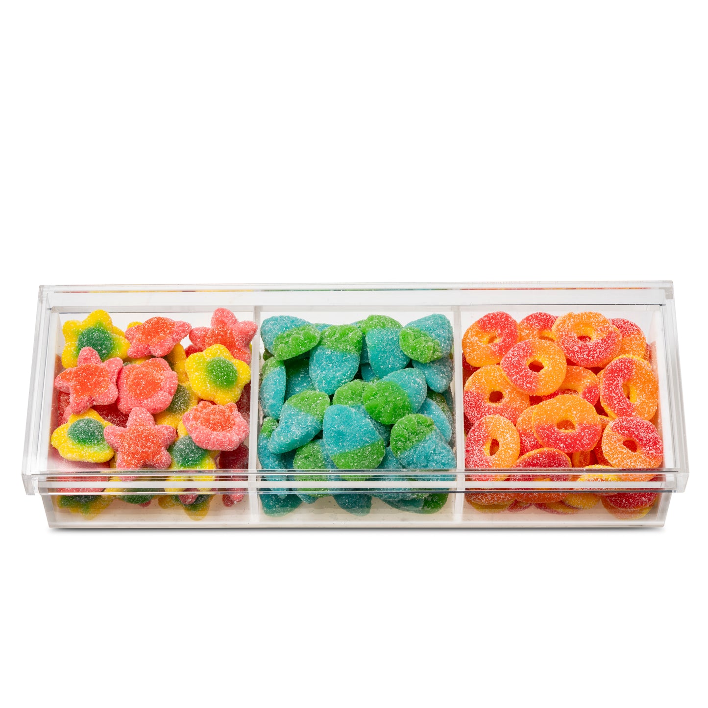 Acrylic 3 Section with Lid