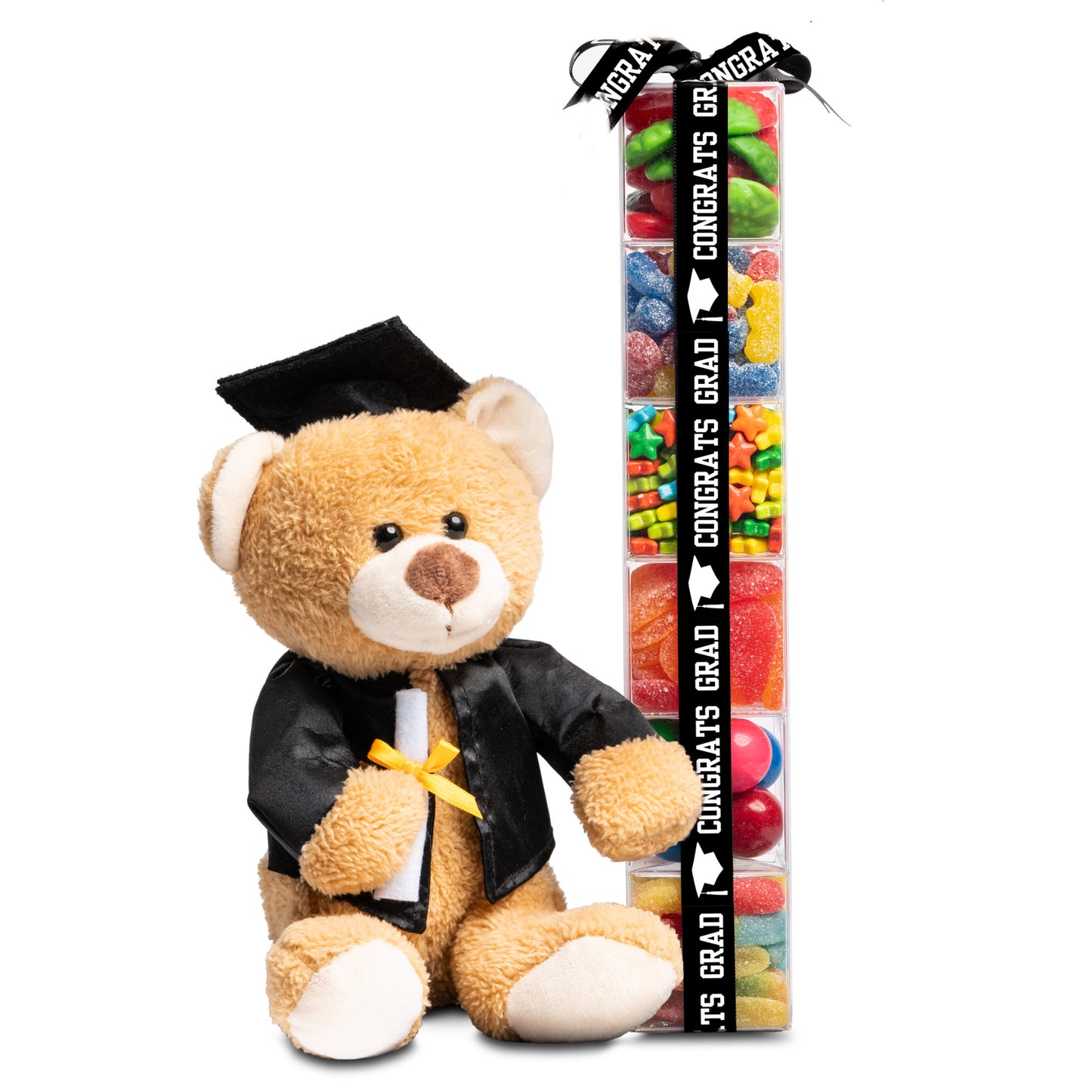 Graduation Stack with Teddy- 6 cubes