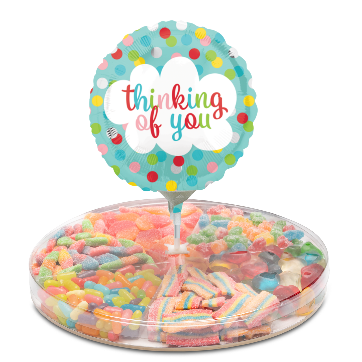 Large Candy Platter with "Thinking of You" Balloon