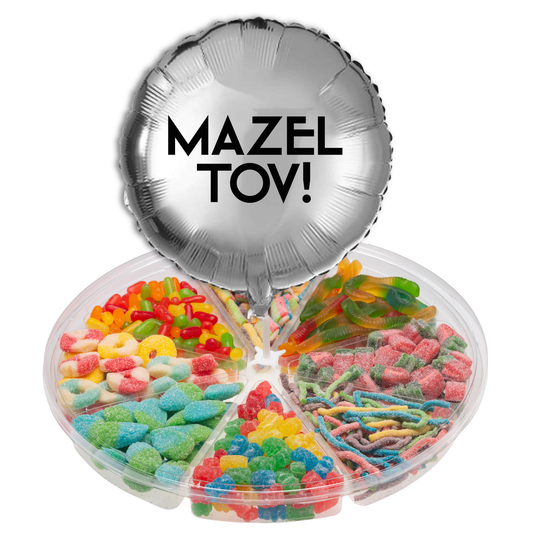 XL Platter with Silver Mazel Tov Balloon