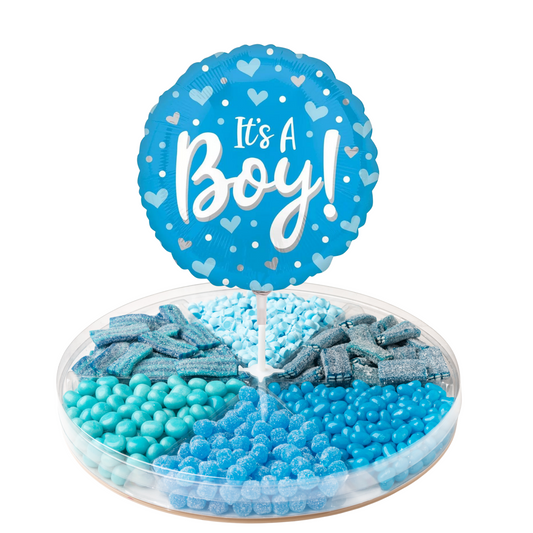 Large Platter with Baby Boy Balloon