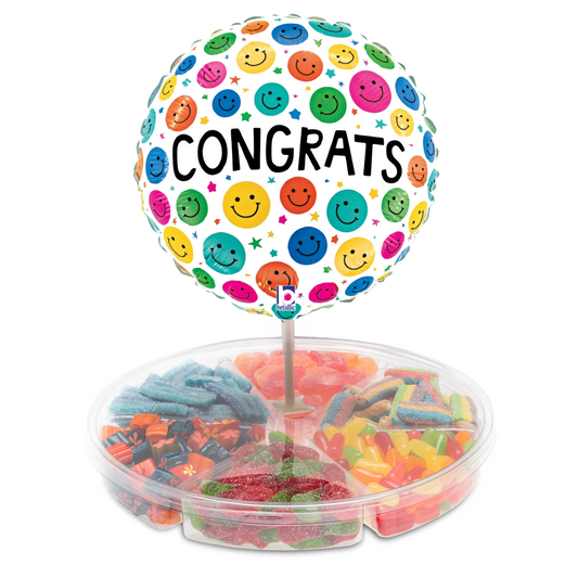 Medium Platter with Congratulations Balloon