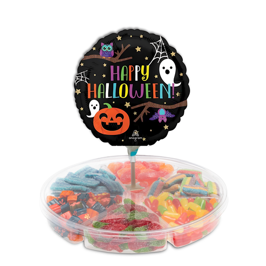 Medium Platter with Halloween Balloon