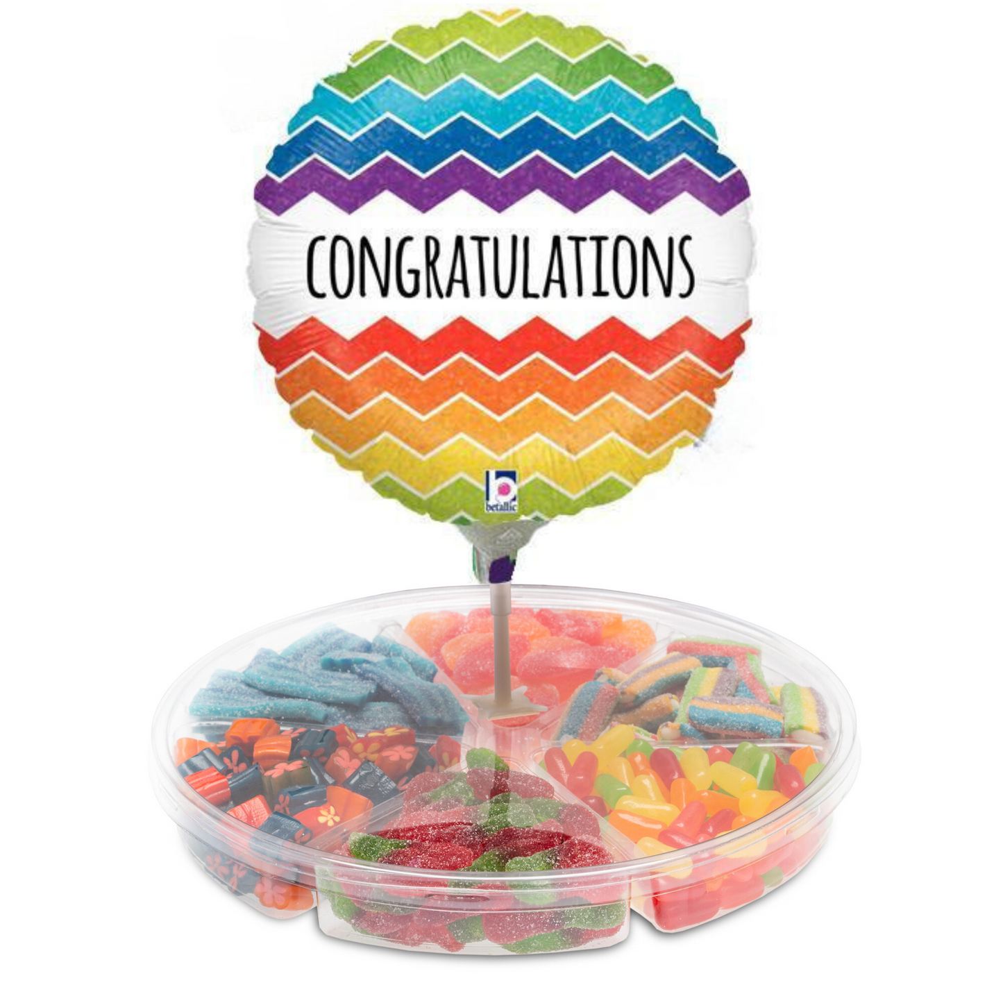 Medium Platter with Congratulations Balloon