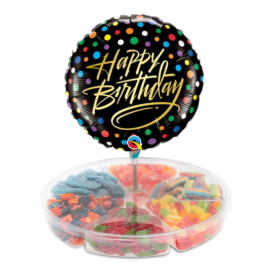 Medium Platter with Happy Birthday Balloon