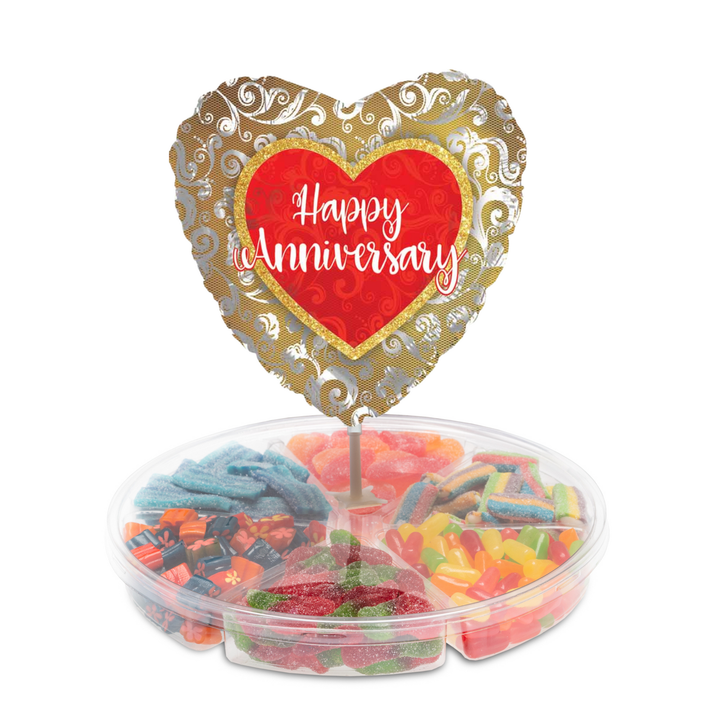 Medium Platter with Happy Anniversary Balloon