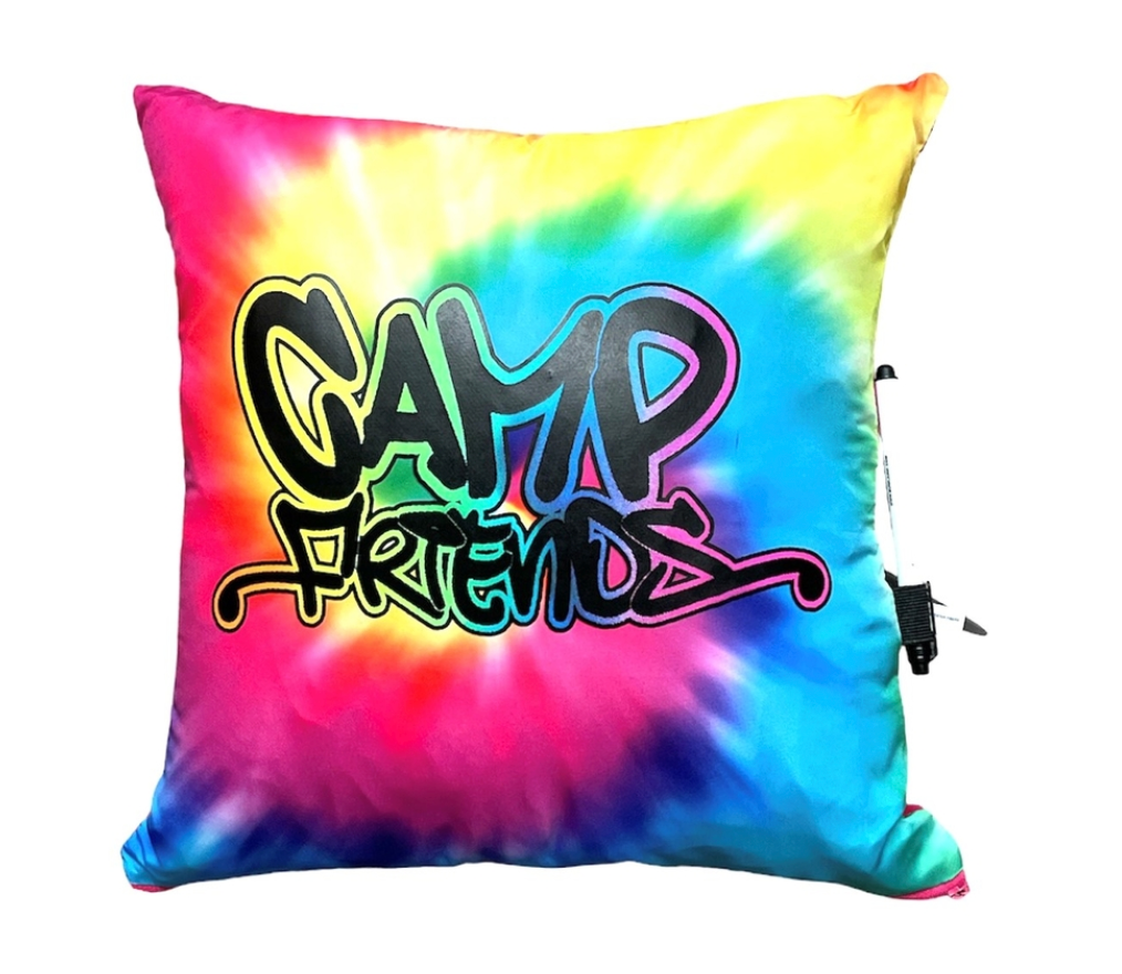 Camp Friends Tie Dye Pillow