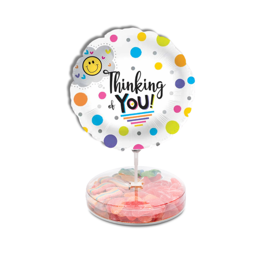 Small Candy Platter with "Thinking of You" Balloon