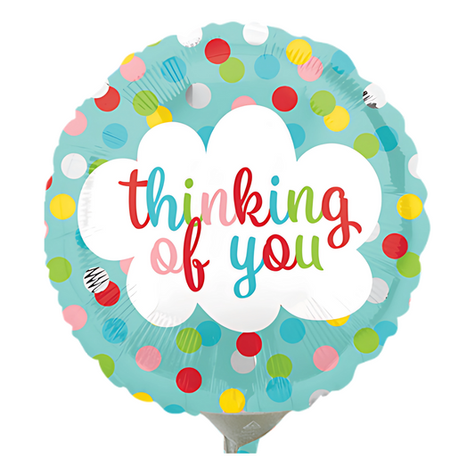 Thinking of You Balloon - Blue Background