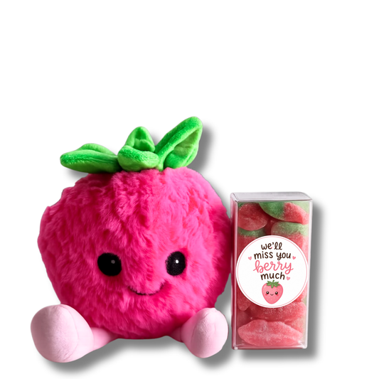Strawberry Plush with Candy Cube