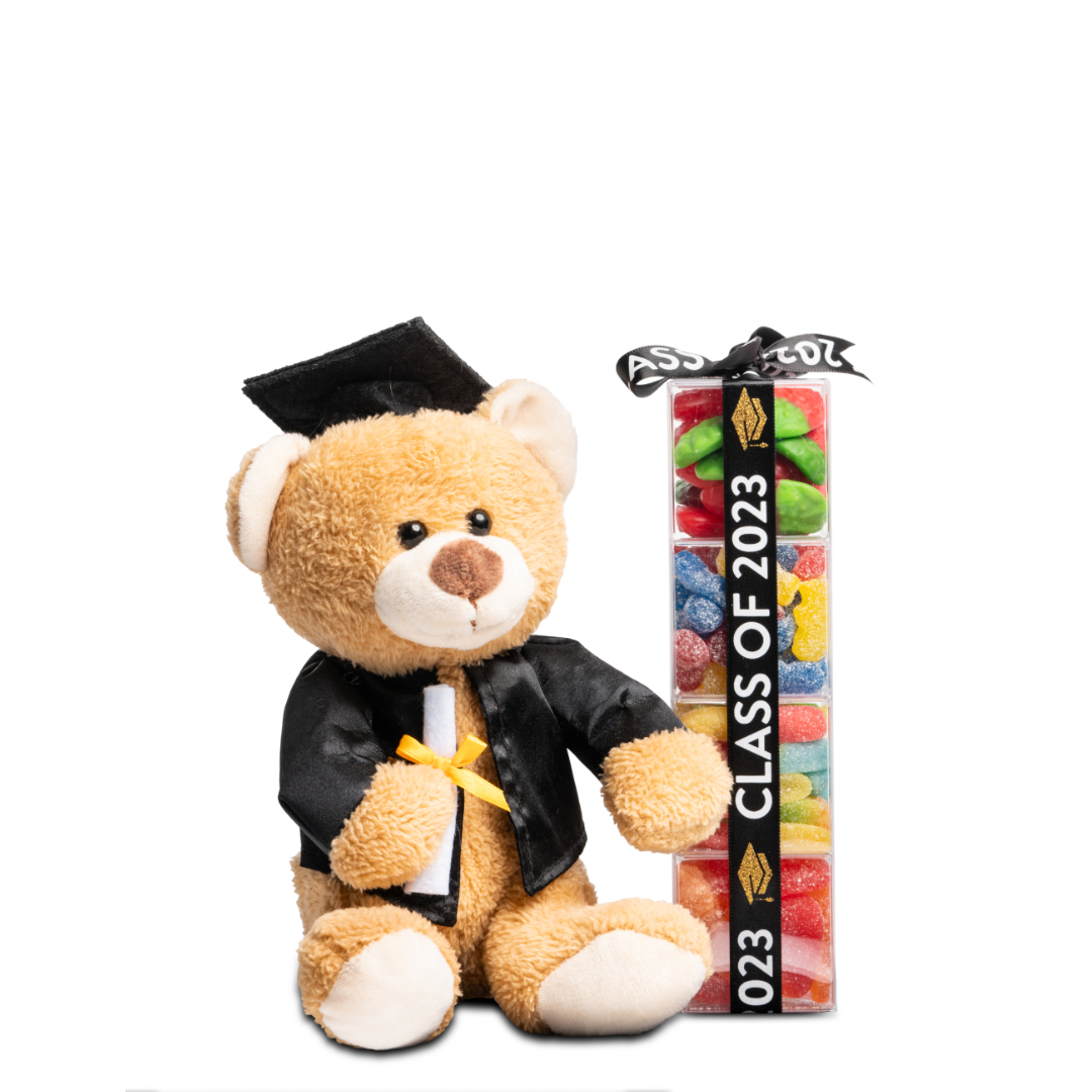 Graduation Stack with Teddy- 4 cubes